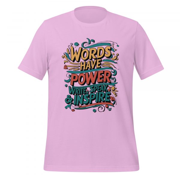Words Have Power, Write, Speak and Inspire T-Shirt - Image 2
