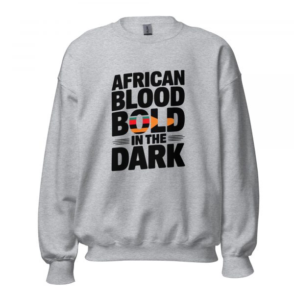 African Blood Bold in the Dark Halloween Sweatshirt - Image 3