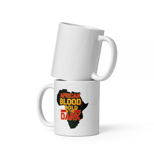 African Blood Bold in the Dark Glossy Mug - Image 2