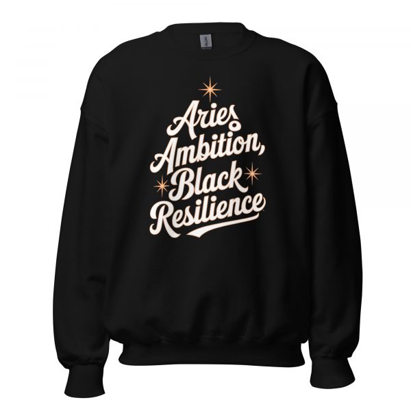 Aries Ambition: Black Resilience Sweatshirt - Image 2
