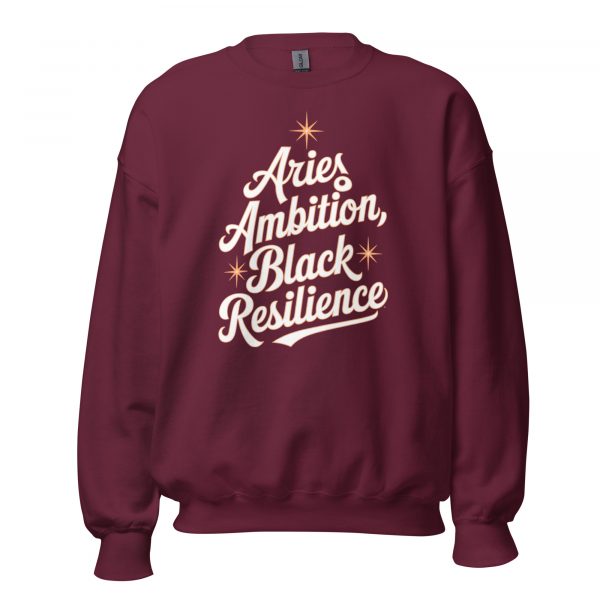 Aries Ambition: Black Resilience Sweatshirt - Image 4