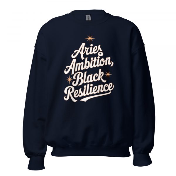 Aries Ambition: Black Resilience Sweatshirt - Image 3
