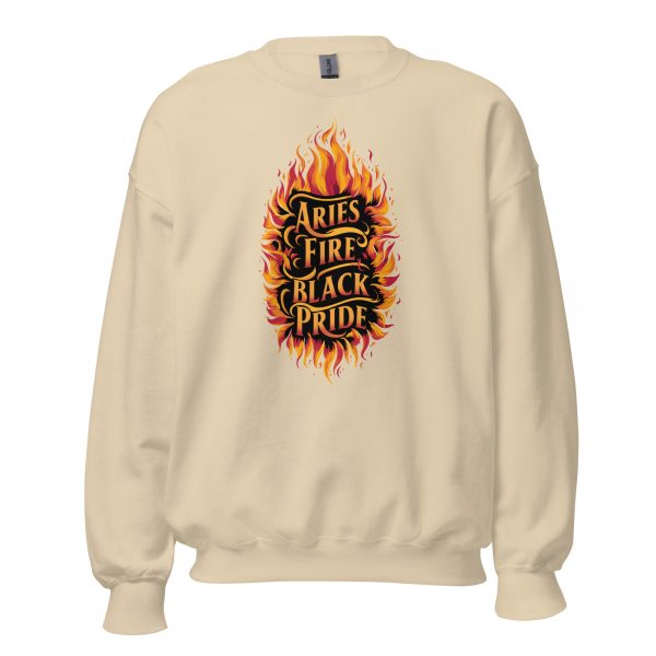 Aries Fire, Black Pride Sweatshirt - Image 2