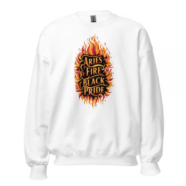 Aries Fire, Black Pride Sweatshirt - Image 4