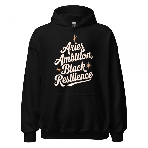 Aries Ambition: Black Resilience Hoodie - Image 2