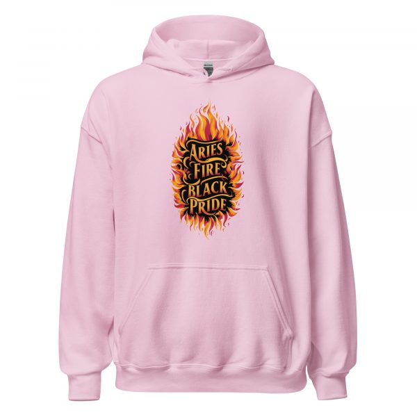Aries Fire, Black Pride Hoodie - Image 4