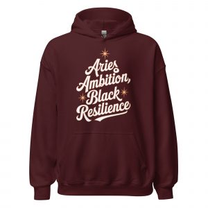 Aries Ambition: Black Resilience Hoodie