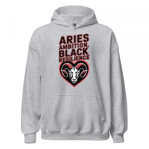 Aries Ambition: Black Resilience Hoodie