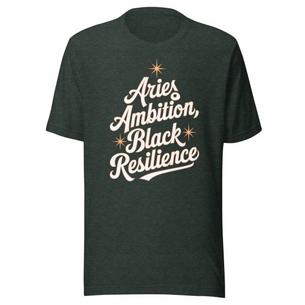Aries Ambition: Black Resilience T-Shirt - Image 4