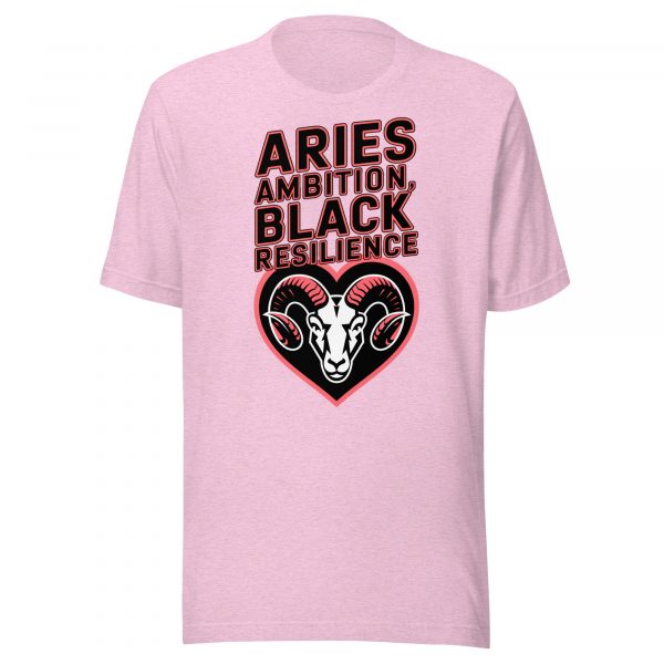 Aries Ambition: Black Resilience T-shirt - Image 2