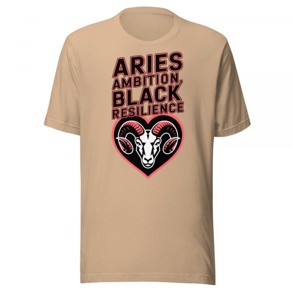 Aries Ambition: Black Resilience T-shirt - Image 3