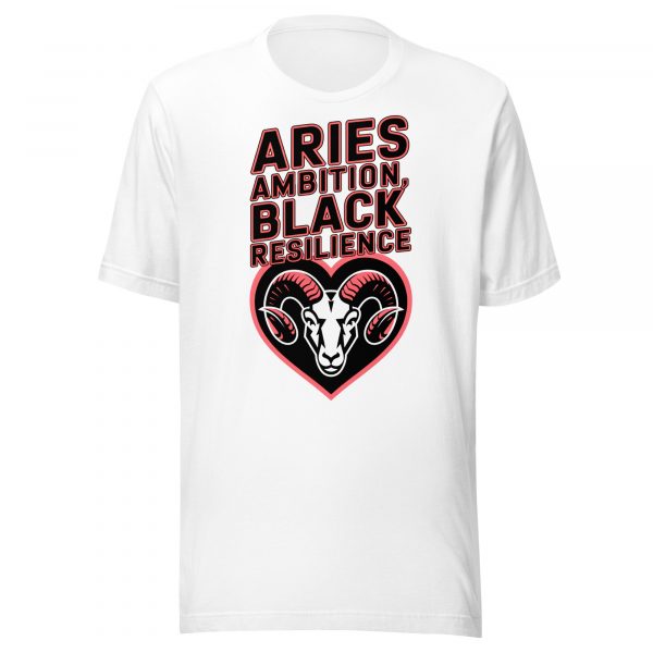 Aries Ambition: Black Resilience T-shirt - Image 5